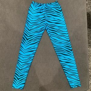 DORI CREATIONS Blue zebra leggings